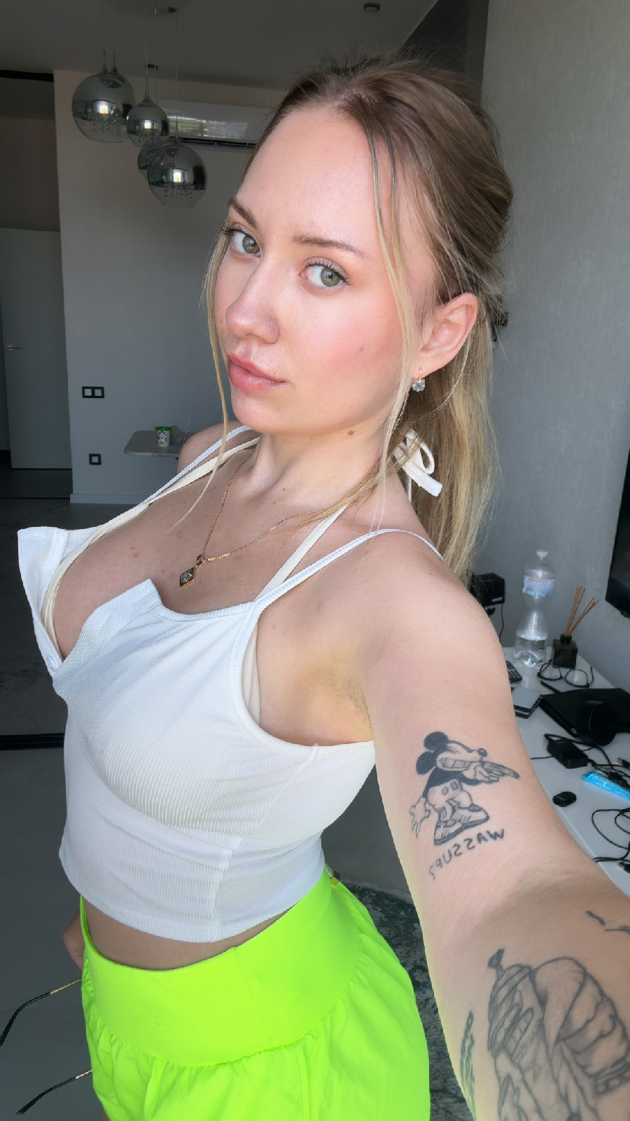 KateV in her underwear in Addis Ababa