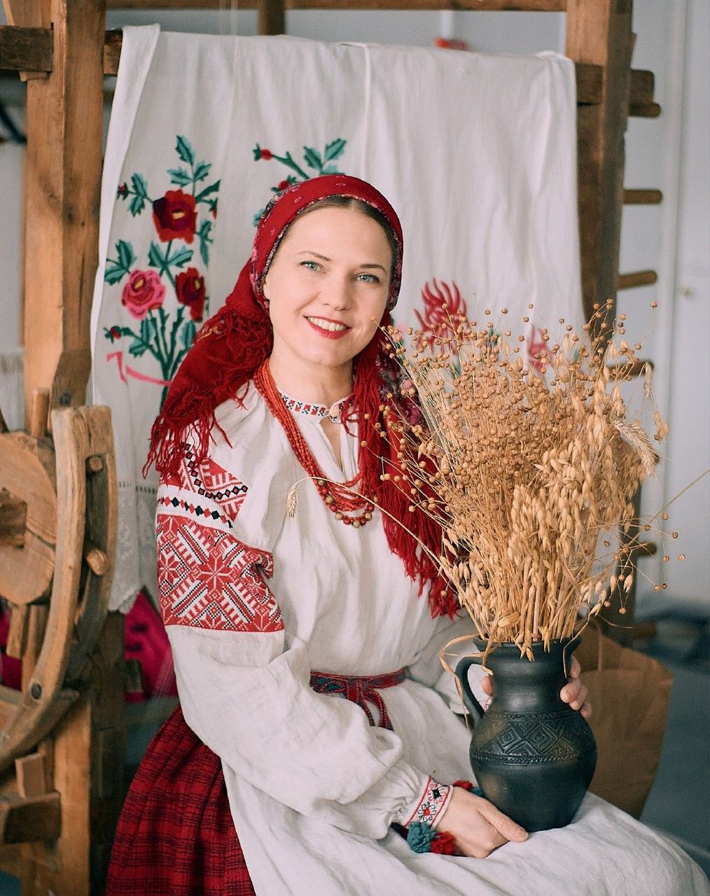 Women in Slavic costumes in Addis Ababa