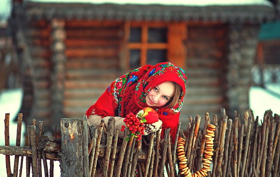 Sexy girl Women in Slavic costumes in Addis Ababa