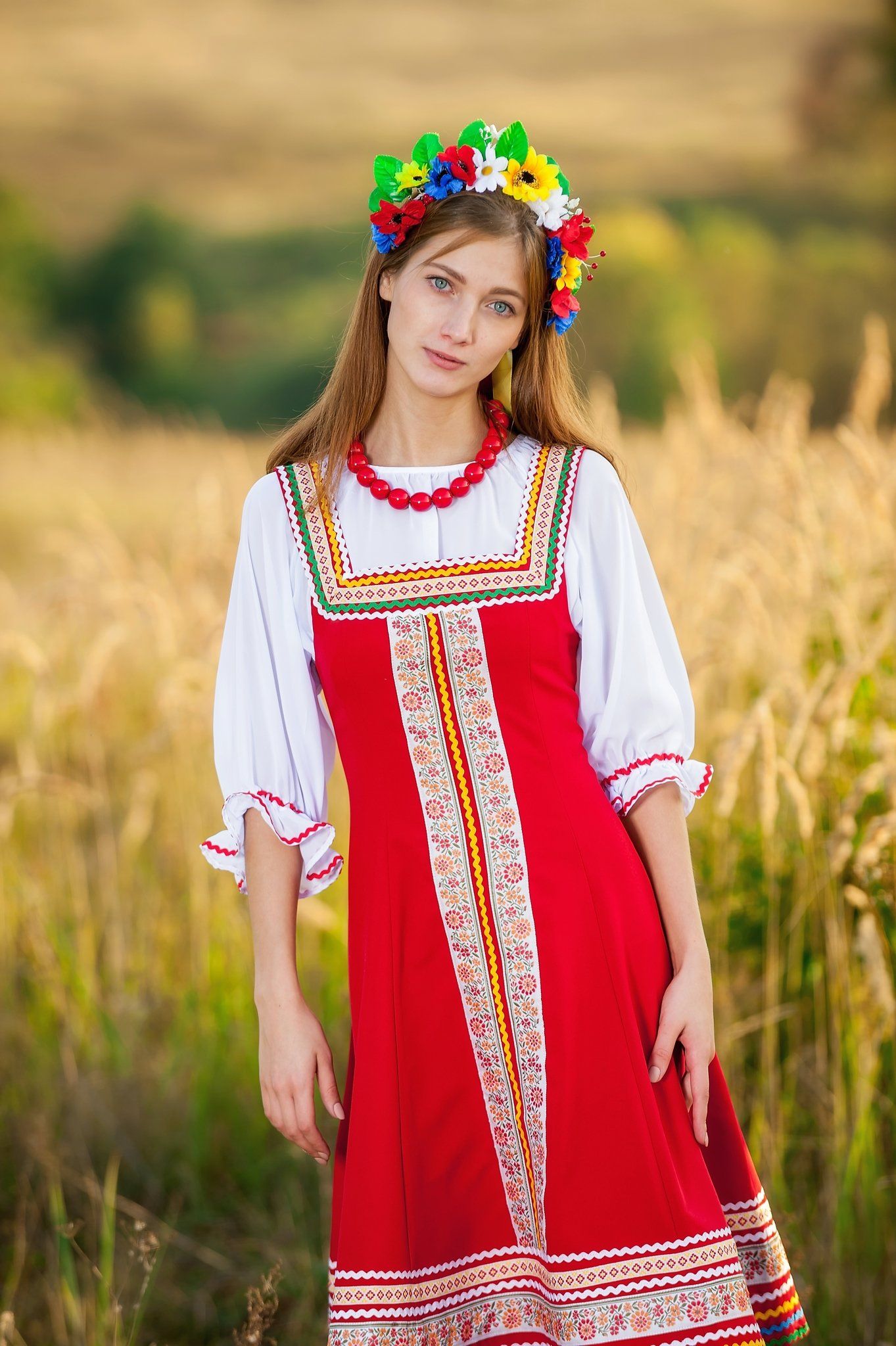 Women in Slavic costumes in Addis Ababa