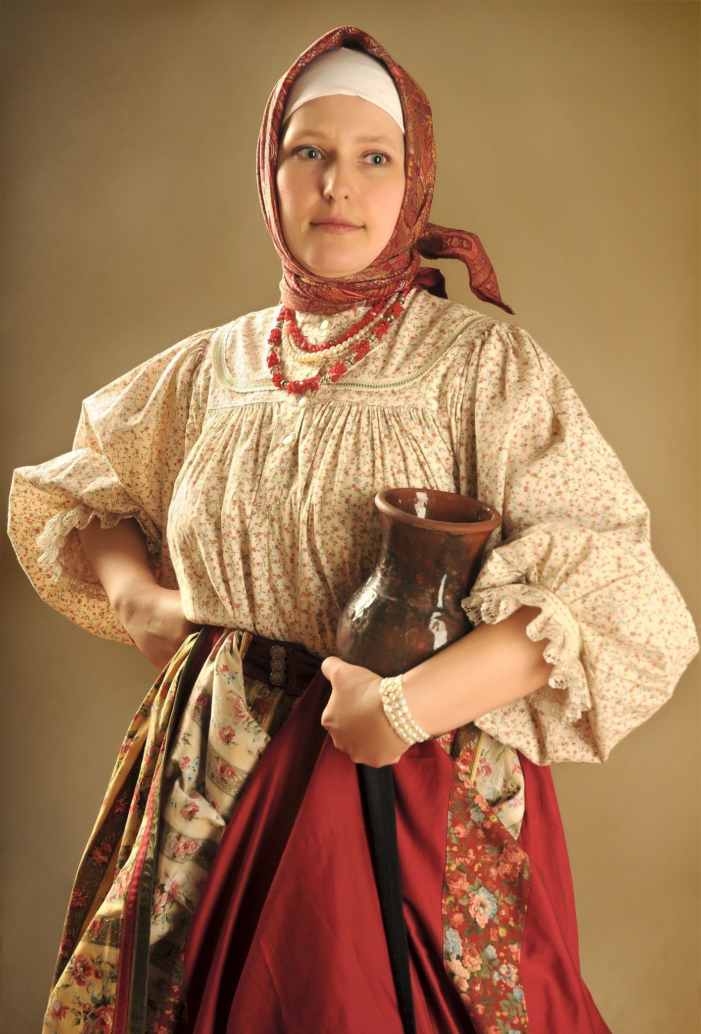 Girls in Slavic costumes in Addis Ababa